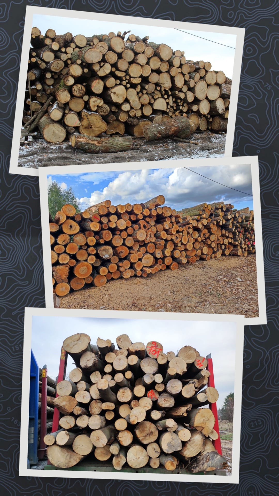 Wałki drewna opałowego 'Ciepło Drewna' - dostarczamy je prosto pod Twój dom ciężarówką z HDS. Możliwy odbiór osobisty. Skuteczne w ogrzewaniu!. #DrewnoKominkowe #CiepłoDrewna